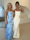 Floral Maxi Dress with Adjustable Straps