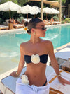 Bandeau Bikini with Rose Detail