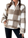 Casual Plaid Half Zip Pullover