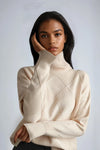 Turtleneck Sweater with Diamond Motif