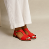 Flat Open-Toe Sandal with Strap