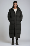 Long Quilted Jacket with High Collar