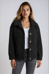 Soft Button Front Teddy Jacket