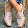 Pink Leather Loafers