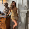 Iridescent Fringe Dress