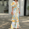 V Neck Maxi Dress