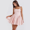 Romantic Mini Dress with Open Back