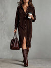 Classic Corduroy Midi Dress