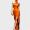 Elegant Asymmetrical Evening Maxi Dress