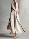 Sleeveless Wrap Maxi Dress