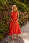Summer Dress in Bright Orange