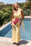 Yellow Mesh Maxi Dress