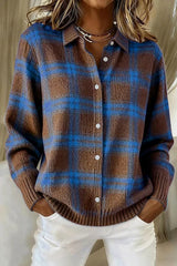 Brown Blue Plaid