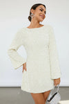 Sequin Dress with Bow at the Back