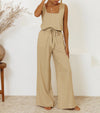 Minimalist Top and Wide-Leg Pants Set