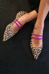 Leopard Print Double Strap Pumps