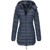 Comfortable Hooded Zippered Down Jacket
