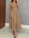 Elegant Midi Dress with Belly Coverage