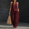 Two-Piece Linen Textured Set