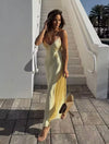 Long Satin Slip Maxi Dress