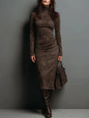 Suede Midi Dress