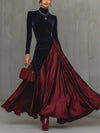Velvet and Satin Gown