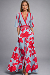 Elegant Floral Wrap Maxi Dress