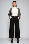 High-Waisted Checked Trousers