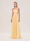 Pleated Cutout Waist A-Line Slip Maxi Dress