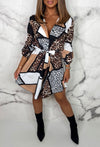Flirty Mini Dress with Animal Print