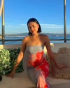 Bandeau Flower Midi Dress