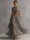 Grey Lace Slimming Set