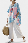 Comfortable Relaxed Linen Top and Striped Bamboo Pants