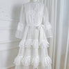 Bright White Crocheted Knit Cardigan for Women