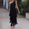 Striking Fringe Maxi Gown