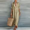Long Button-Down Shirt Dress