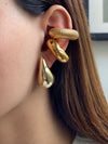 14k Gold Pleated Earrings