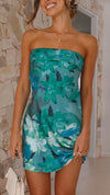 Floral Strapless Mini Dress