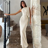 Long Dress with Tie on Shoulder
