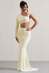 Cream Fishtail Maxi Skirt