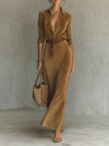 Belted Suede Dress
