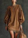 Suede Mini Dress