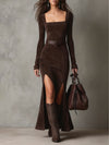 Leather Maxi Dress