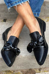 Black Bow Loafers