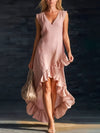 Ruffle High-Low Boho Dress