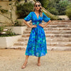 V-Neck Midi Dress