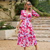 V Neck Midi Dress