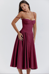 Sleeveless Corset Midi Dress