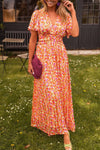 Cute Floral V-Neck Maxi Dress