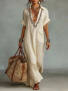 Bohemian Maxi Dress with Floral Print